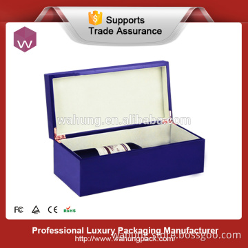 single wooden wine gift box for wine glasses